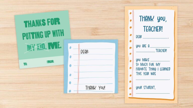 19 Free Printable Teacher Thank-You Cards