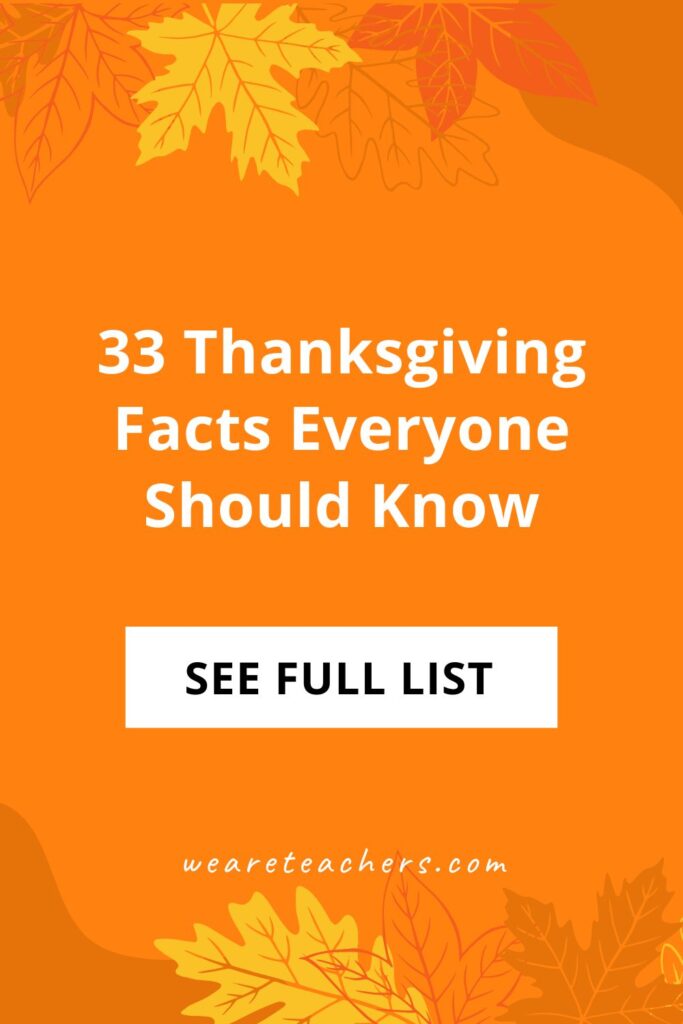 Do female turkeys gobble? How much pumpkin pie is eaten every year? This list of Thanksgiving facts will fascinate your kids and students.