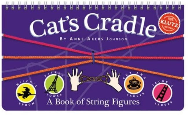 Cat's Cradle book with string loops (Travel Game for Kids)