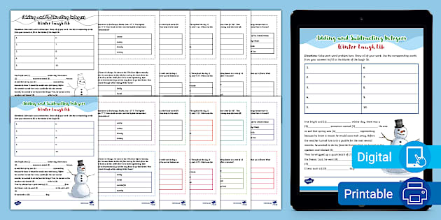 Twinkl winter worksheets adding and subtracting activity