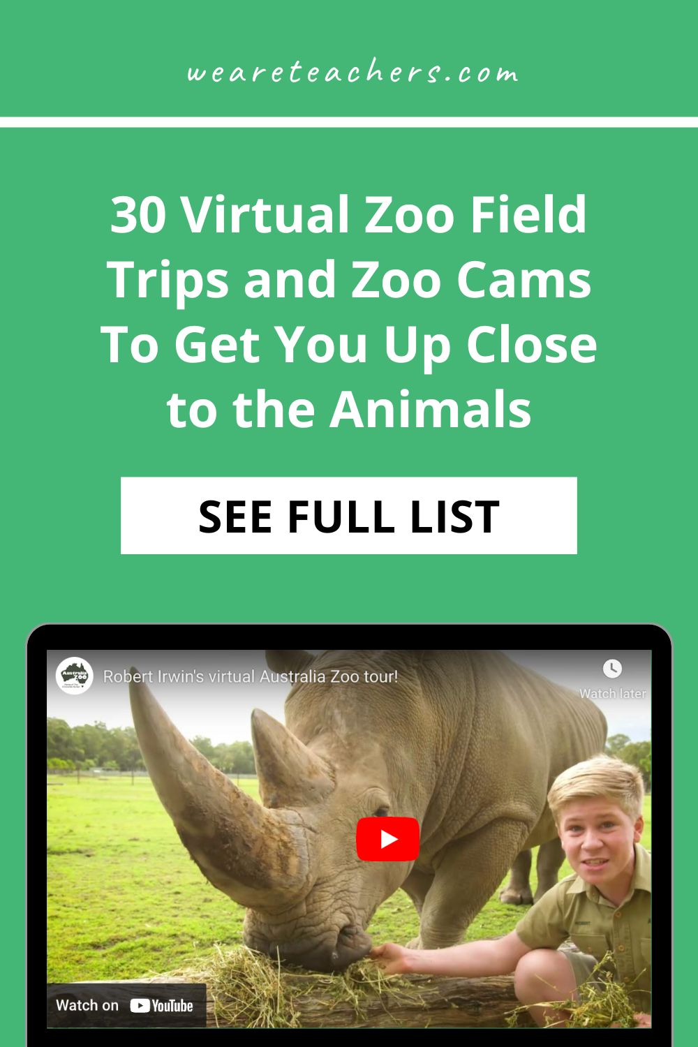 These virtual zoo field trips help kids explore wildlife and get the zoo experience without leaving the house or classroom!